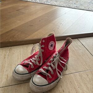 Converse Women's Red Canvas Sneakers